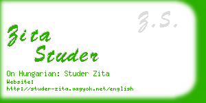 zita studer business card